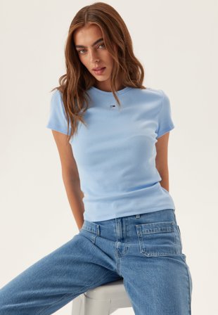 TOMMY JEANS - Tjw Slim Essential Rib Ss Ext