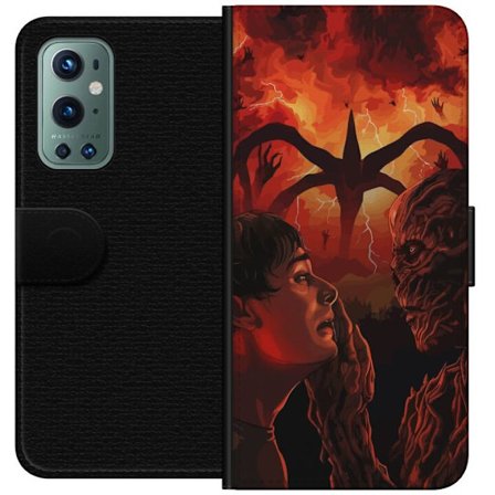 Yhteensopiva Lompakkokotelo OnePlus 9 Pro Satumaista moskeijaa pastelliväreillä, roikkuvilla lyhdyillä, tähdillä ja puolikuulla pilvien joukossa