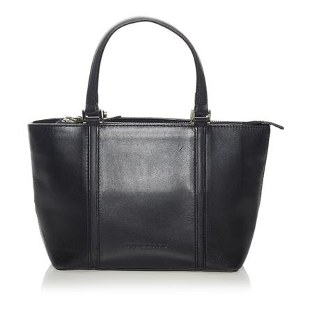 Burberry Vintage, Pre -owned Leather Handbag Zwart, Dames, Maat:ONE Size