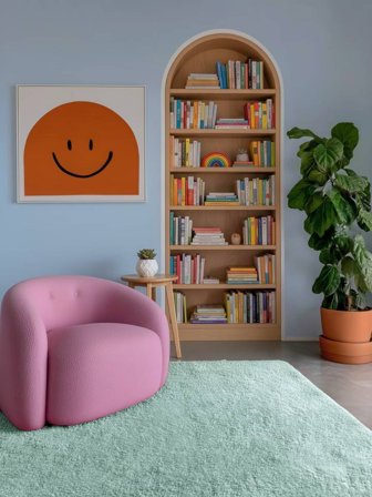 Alfombra Infantil Shaggy Comfy Verde Menta Pequeño Oeko-Tex