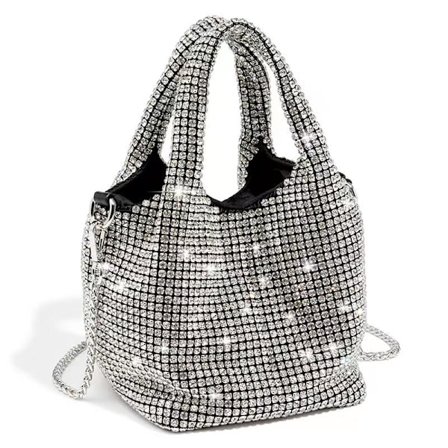 Dame Aften Håndtasker Rhinestone Håndtaske Glitrende Crossbody Taske Bryllup Prom Taske