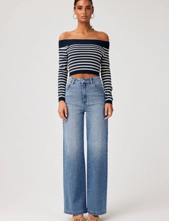 ABRAND 94 High Wide Tall Paloma Paloma - Blue - 30