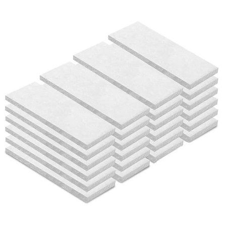 24 stk Keramisk Ullveke for ,Flammtal for å forlenge brenntiden, for bordpeis, A