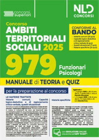 Concorso ATS (Ambiti Territoriali Sociali) per 979 funzionari psicologi (Cod. C.). Manuale con teoria e quiz conforme al bando. Con espansione online