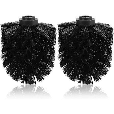 2 stk Toalettbørste Hodeerstatning Rengjøringsverktøy Hodeerstatning 8x9,5 cm Svart