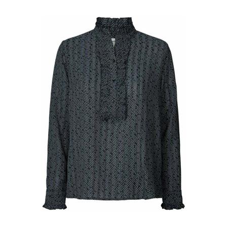 Lolly's Laundry, Franka Shirt - Dot Print Niebieski, Kobieta, Rozmiar: XS