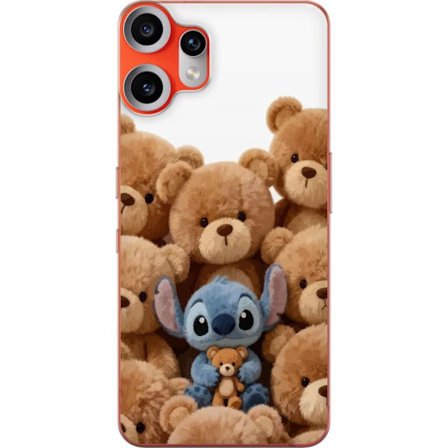 Kompatibel Mobilcover til Nothing Nothing CMF Phone 2 Pro Sød og sikker illustration med Stitch omgivet af bamser, der skaber en varm og legende føl