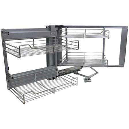 4 glidende metalkurve i venstre side til skab eller køkkenskab mellem 90 – 100 cm