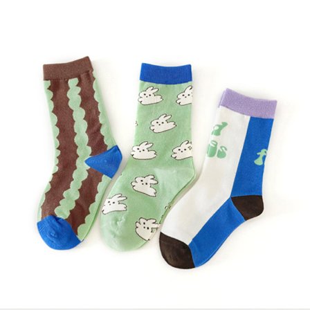 Barn Mellomkalv Sømløse Pustende Svetteabsorberende Kjemmet Bomullsstrømper for Høsten Størrelse M 5-8 År
