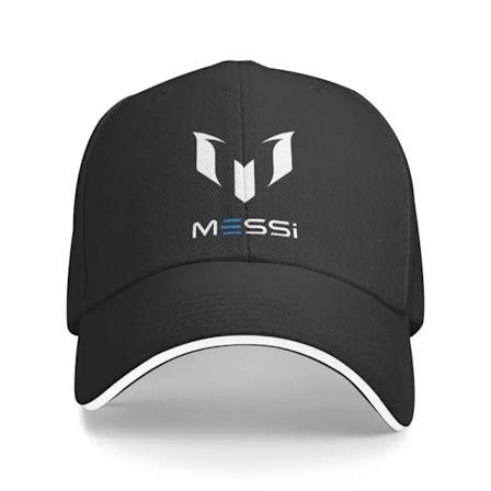 Mukautettu valkoinen Messi 10 jalkapallolippis naisille ja miehille, henkilökohtainen säädettävä unisex-lippis isälle, kevätkesä black Baseball Cap