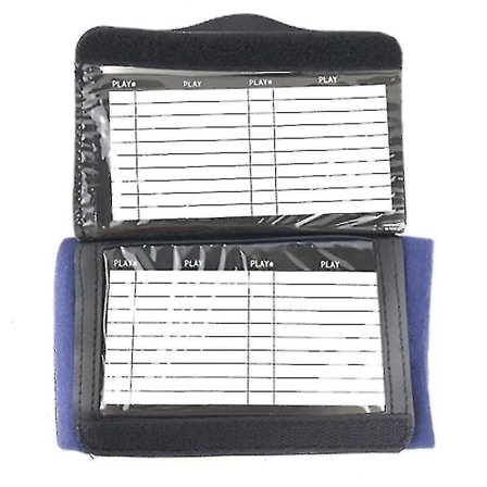 Urheilun pelivihko ranneke jalkapallokorttien pidikkeellä ja muistiinpanoalueella