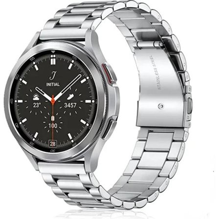 Galaxy Watch 4/5 Metall Armband Rostfritt Stål Silver