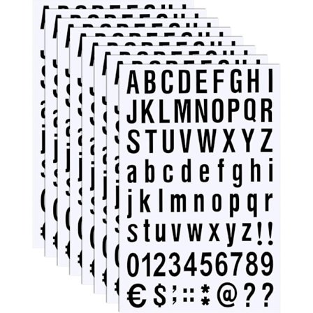 Selvklæbende vinylbogstaver og tal, postkassenummer klistermærke til skilte, vindue, dør, biler, adressenummer (sort, 2,5 cm)