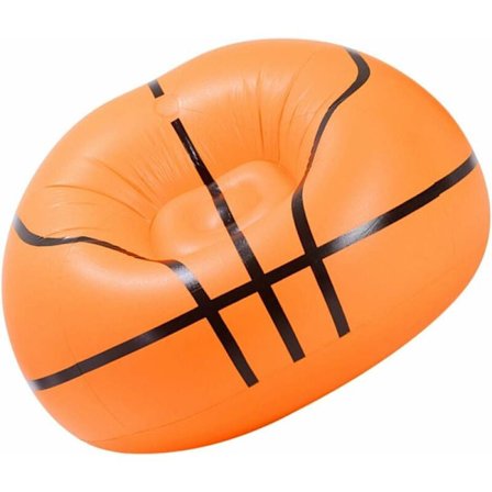 Uppblåsbar soffa uppblåsbar flockning lat soffa bönpåse basketdesign uppblåsbar stol sportboll luftblåsare strandstol utomhus inomhusbruk