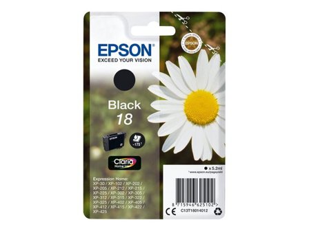 EPSON Bläckpatron C13T18014012 Svart - Lyreco - Toner och bläck - Bläckpatroner - Bläckpatroner Epson