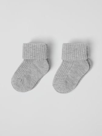 Polarn O. Pyret - 2-pack baby socks - 13|15 - Childrenswear - grey