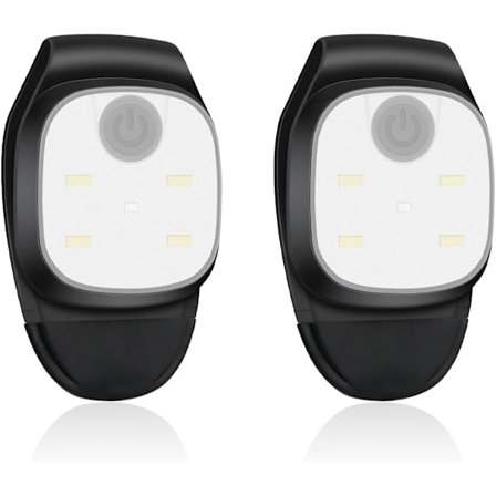 2 kpl Hands-Free LED-otsalamppuja klipsillä, vedenkestävä valo, 4