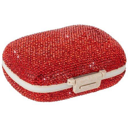 Rese Piller Organizer, 8 Fack Bärbar Pillerask, Strass Pillerbox Bärbar Medicin Vitaminbehållare