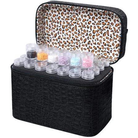 84 Lokeron Timantti Säilytyslaatikko Timantti Kirjonta Strassit Maalaus Tarvike Korut Helmi Organisaattori Kantolaukku Vetoketju Suunnittelu Black