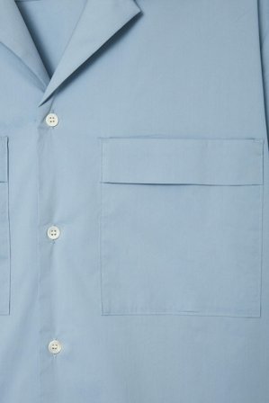COS Homme Chemise Manches Courtes Regular Workwear En Coton in Bleu