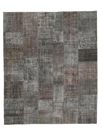 250X300 Tappeto Patchwork Moderno Nero/Marrone Grandi (Lana, Turchia) Carpetvista