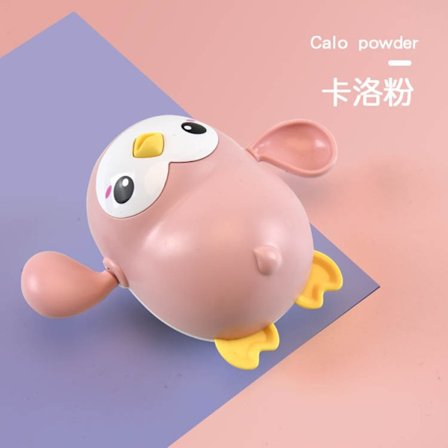 Badleksak för bebisar Sköldpadda Anka Djurleksak Uppdragbar Kedja Rosa Pingvin Pink penguin