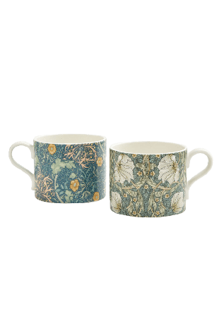 Morris & Co Muggar 2-pack Seaweed Pimpernel 0,34 L Kök matlagning Flerfärgad ONESIZE