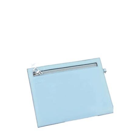 Loewe Pre-owned, Pre-owned Leather wallets Blauw, Dames, Maat:ONE Size,leer