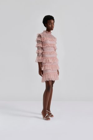 Malina - Carmine mini dress - L - Blush