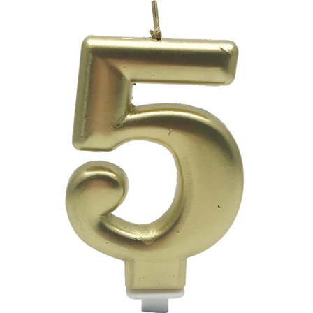 Gaggs Party Pack Numerokynttilä 5 Kulta