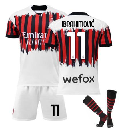 21/22 AC Milan 3 vieraspelipaita setti lapsille aikuisille jalkapallo jalkapallopaita Trainin paita puku No.11 IBRAHIMOVIC S