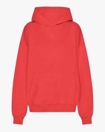 Organic Oversized Hood - Red Tangerine S