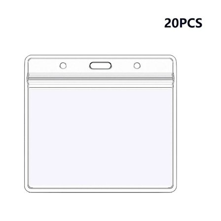 20stk Navneskiltholder PVC-kortholder Passholder