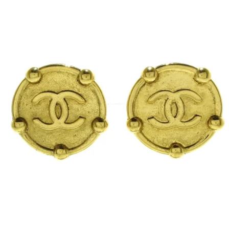 Chanel Vintage Pre-owned Metal reringe Gul, Dame Vintage Smykker, Størrelse: ONE Size
