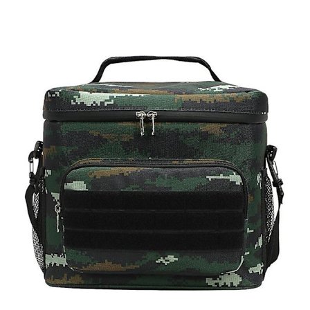 Ulkoilukäyttöön sopiva vedenpitävä naamiointikuvioitu eristetty laukku, kulutusta kestävästä Oxford-kankaasta valmistettu kannettava eristetty laukku 