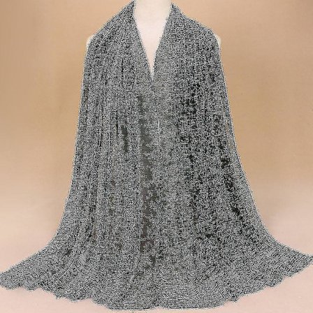 Sjal for kvinner, vår/sommer, pustende nylon, ensfarget