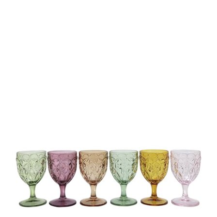 Saint-Émilion Vinglas 6-pack med mönster olika färger