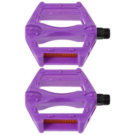 Ersättningspedaler för barncykel, stabila, förhindrar fotglidning, bekväm känsla, järnplast, 1 par