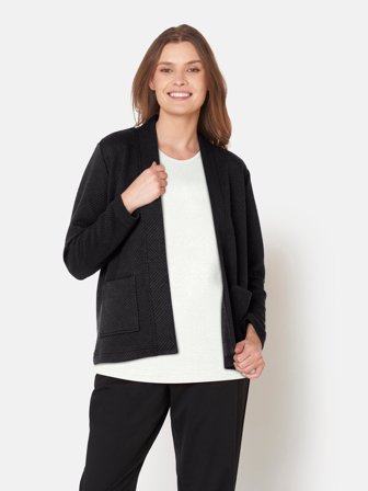 SIGNATURE - Langærmet Cardigan - Sort