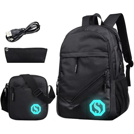 Pojk 20L Fashion Skolväska Ryggsäck med Florescent Mark 3 Set/2 Set