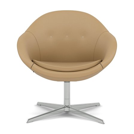 Varier Furniture Kokon Club - Brown Leather - Chrome base