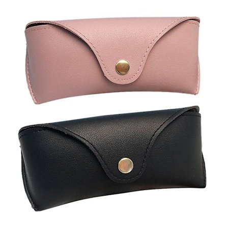 2 stk. Svarte Briller Dame Lær Solbrilleetui Brilleetui Briller Reiseetui Bærbar Brilleholder