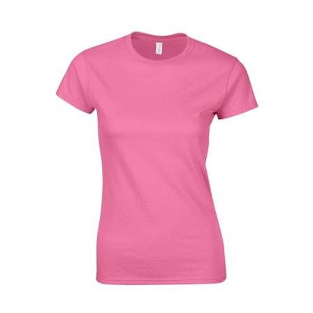 Gildan Dam/Dam Softstyle Ringspun Bomull T-shirt L Azalea