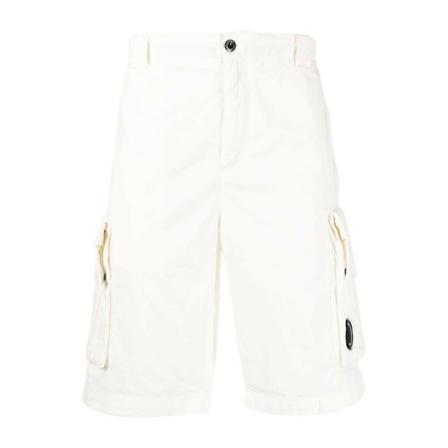 C.p. Company, Twill Stretch Utility Shorts Wit, Heren, Maat:S