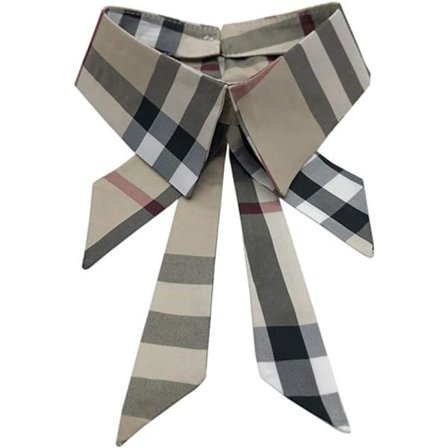 Avtagbar Fusk Krage Lapel Rutig Blus Falsk Krage Halsband