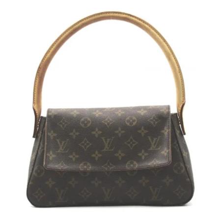Louis Vuitton Vintage, Brown Canvas Louis Vuitton Looping Bruin, Dames, Maat:ONE Size