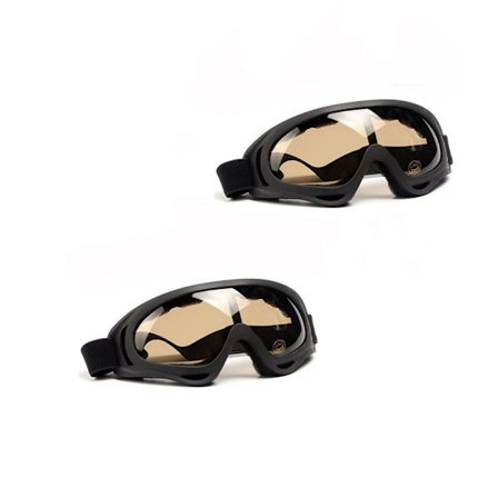 (Te Farve 2 stk) Anti-UV Motocross Snowboard Ski Briller Kompatibel