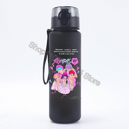K-Pop Demon Hunters Kawaii Vattenflaska med Stor Kapacitet för Sommarsporter - Tecknad Design