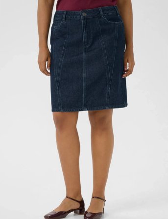 Kaffe Curve Kcelisa Denim Skirt - Blue - 52