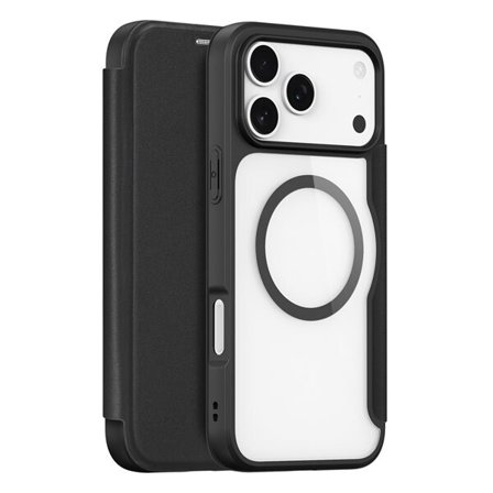 Dux Ducis Skin X Pro-etui for iPhone 17 Pro Max med lommebok, MagSafe-kompatibel - svart